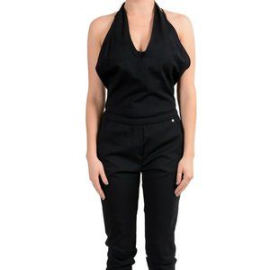 Versace Versus Wool Black Open Back Jumpsuit